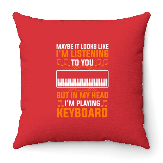 Keyboard Keyboardist Musician Music Throw Pillows
