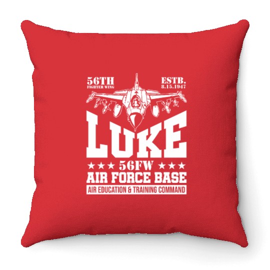Luke Air Force Base USAF F35 Fighter Wing Throw Pillows
