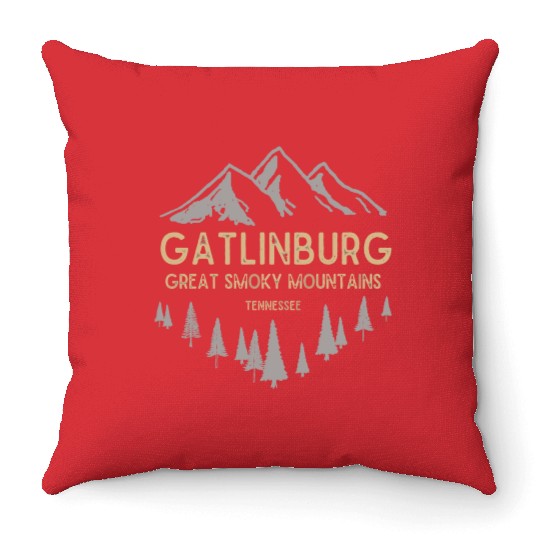 Gatlinburg Tennessee Great Smoky Mountains Throw Pillows