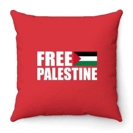 Free palestine Throw Pillows