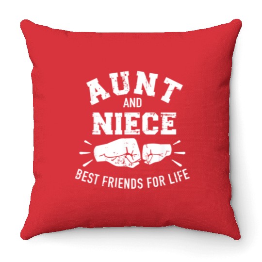 Aunt and niece friends for life Throw Pillows