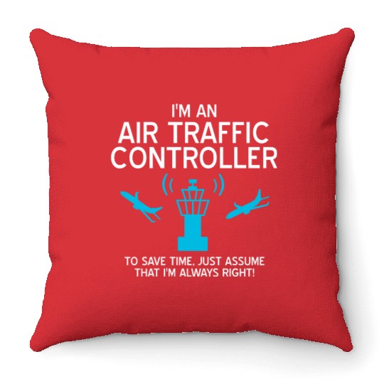 Air Traffic Controller ATC Air Traffic Control Throw Pillows