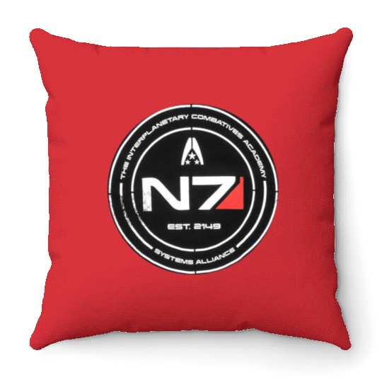 N7 Mass Effect Commander Shepherd Throw Pillows