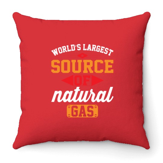 World s largest source of natural gas Throw Pillows
