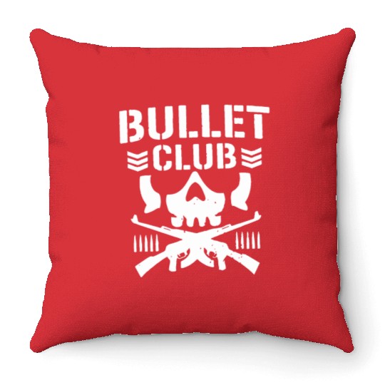 bullet club Throw Pillows