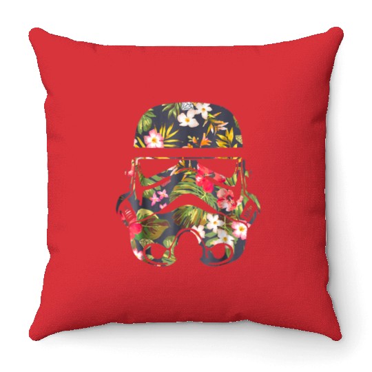 Star Wars Tropical Stormtrooper Floral Throw Pillows