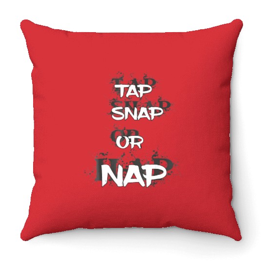 Tap Snap or NAP JiuJitsu BJJ Throw Pillows MMA