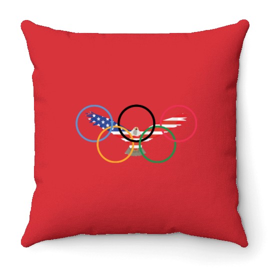usa olympics Throw Pillows