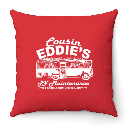 Cousin Eddies Rv Maintenance Throw Pillows