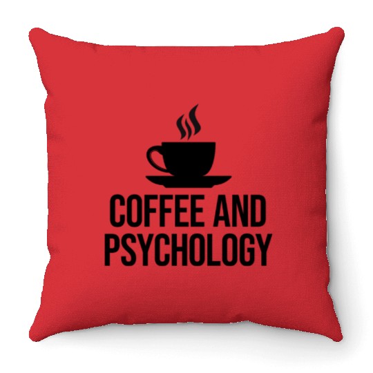 Coffee and Psychology Throw Pillows