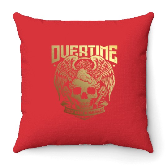 OVER TIME MECANO SELF MADE IN AMERICA Throw Pillows