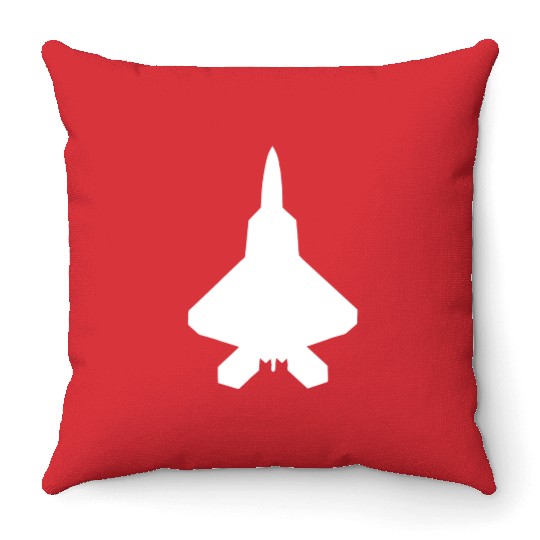 F 22 Raptor Fighter Jet Throw Pillows