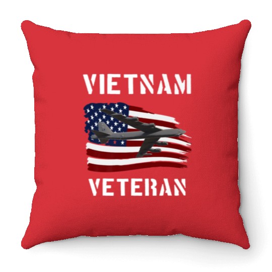 Vietnam Veteran B52 Stratofortress Bomber Plane Us Throw Pillows