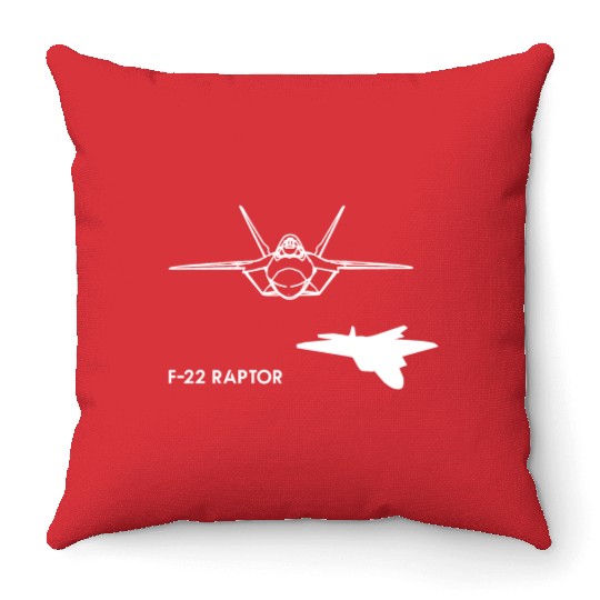 Lockheed Martin F-22 Raptor Throw Pillows