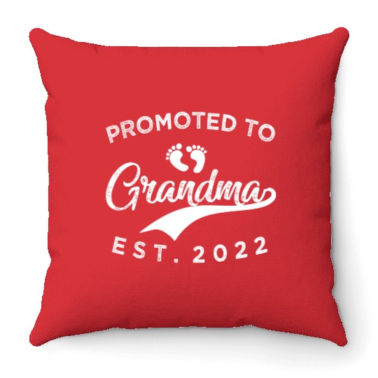 promoted to grandma 2022 Throw Pillows