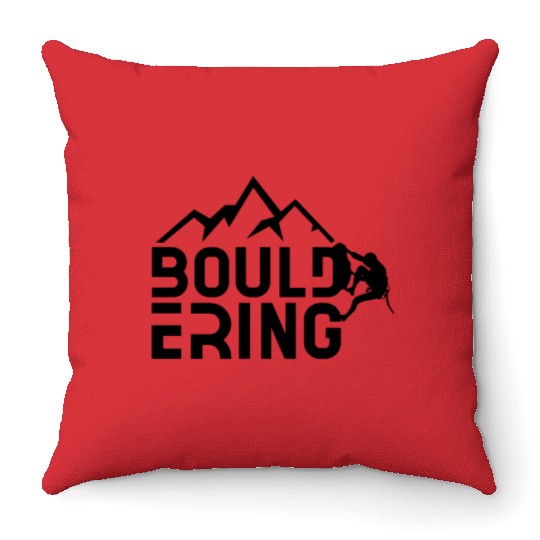 Bouldering Saying Boulderers Boulderer Hobby Throw Pillows