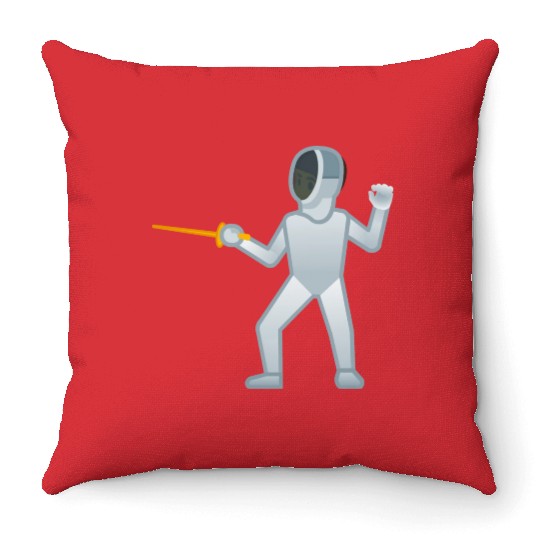 Person Fencing Fencer Gift Throw Pillows