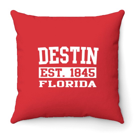 Destin Florida Souvenirs Destin FL Family Vacation Throw Pillows