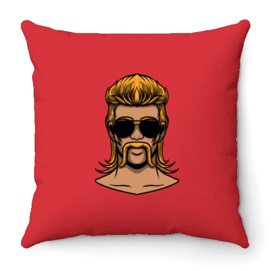 Mullet Pride Redneck Throw Pillows