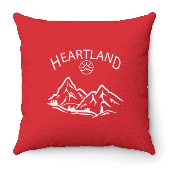 heartland ranch, heartland Throw Pillows