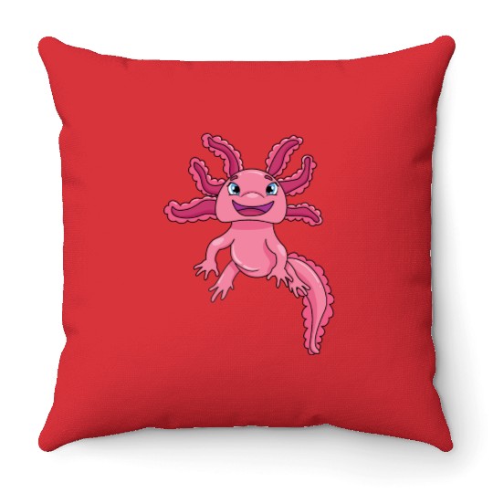 Axolotl Throw Pillows