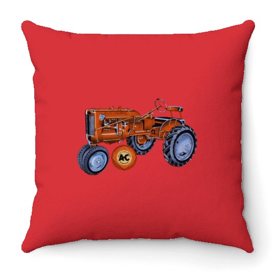 Allis Chalmers Tractor USA Throw Pillows