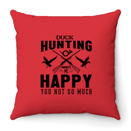 Duck hunting Throw Pillows