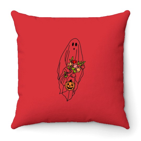 Halloween Ghost Party Autumn Trick Pumpkin Gift Throw Pillows