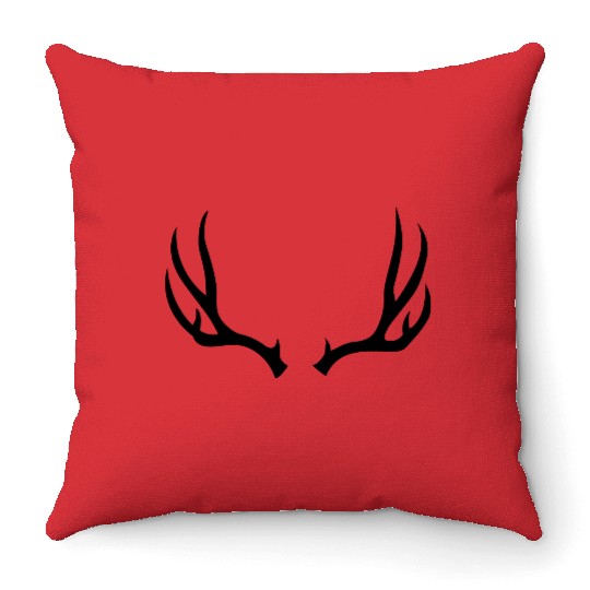 Antlers Deer Hunting Forest Wild Nature Outdoor Throw Pillows