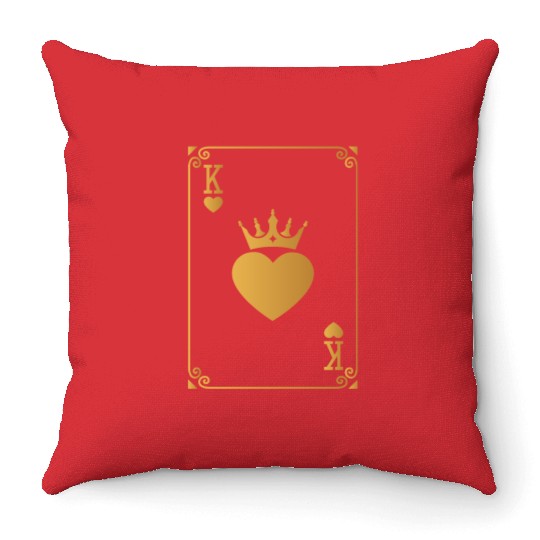 King of Hearts King Queen Couple Halloween Costume Throw Pillows