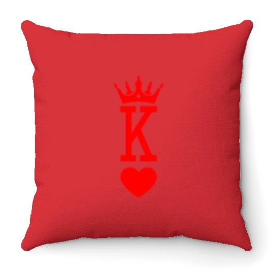 King of Hearts King Queen Couple Halloween Costume Throw Pillows