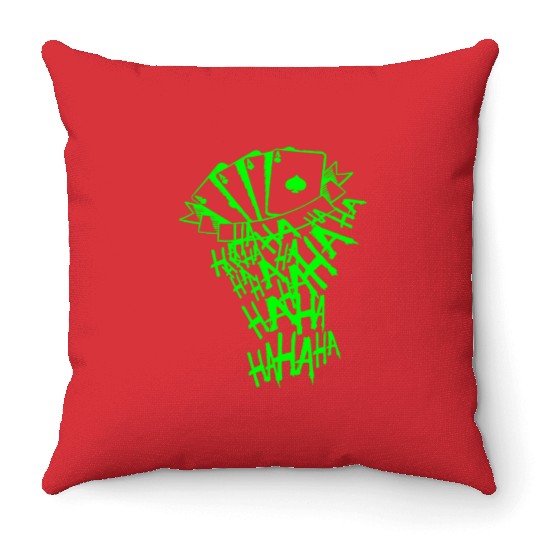 Joker Laugh Throw Pillows