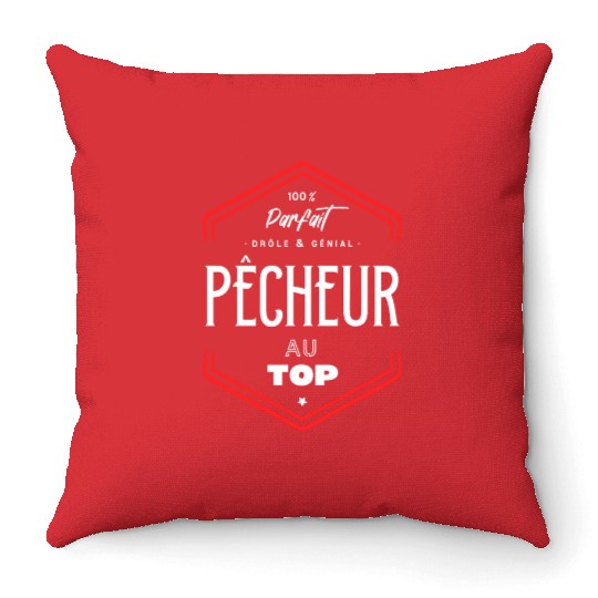 Pêcheur parfait et au top Throw Pillows
