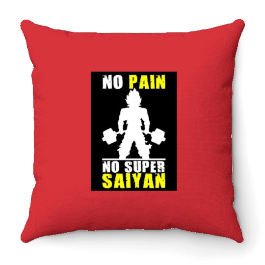 Anime Gym demon Throw Pillows