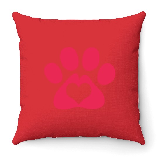 Dog Paw Adopt A Pet Dog Rescue Throw Pillows