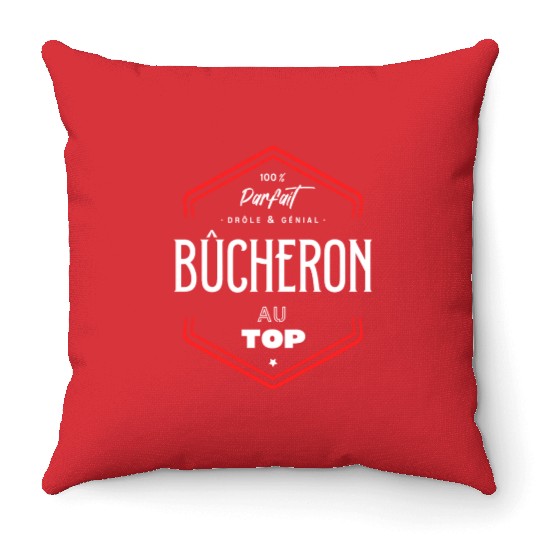 Bûcheron parfait et au top Throw Pillows