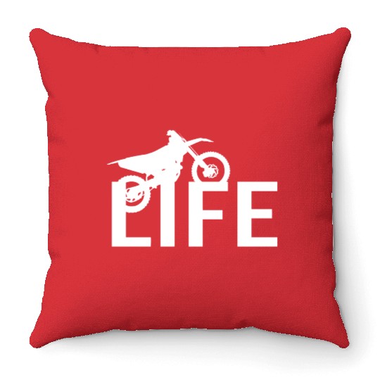 Motocross Life Mud Life Offroad 4x4 Dirtbike Throw Pillows