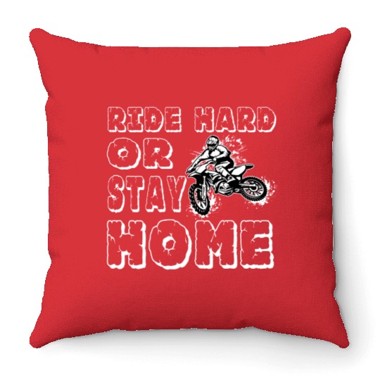 Dirt Bike Motocross Saying Throw Pillows