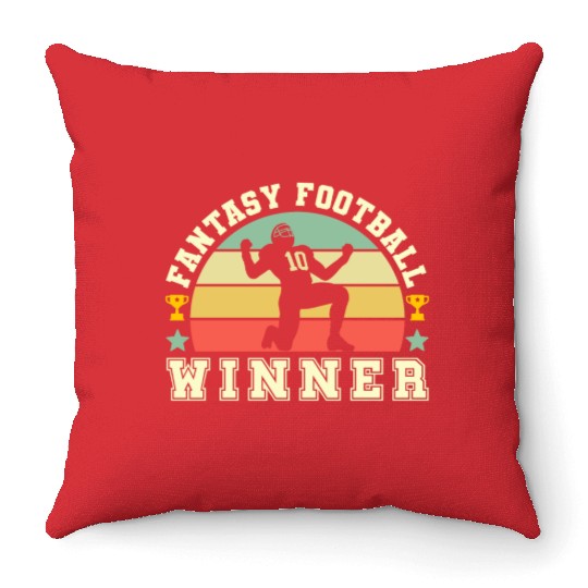 American Football Fantasy Football Throw Pillows