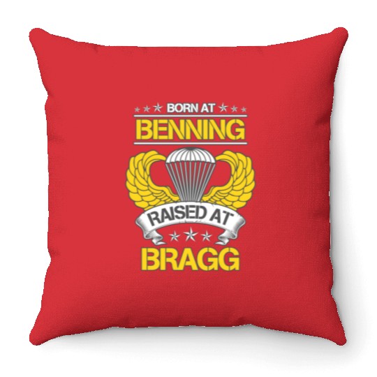 Fort Bragg Airborne Division US Army Veteran Throw Pillows