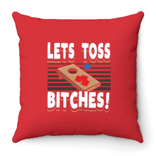 Cornhole player, Cornhole lover, Game Sport Gift Throw Pillows