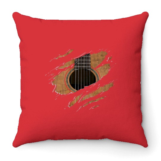 RIP Guitar Throw Pillows