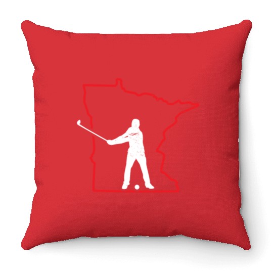 Unique Minnesota Golf Throw Pillows, Minnesota Golfer Shir