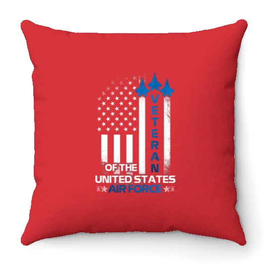 Veteran Air Force Proud Army Veterans Day Throw Pillows