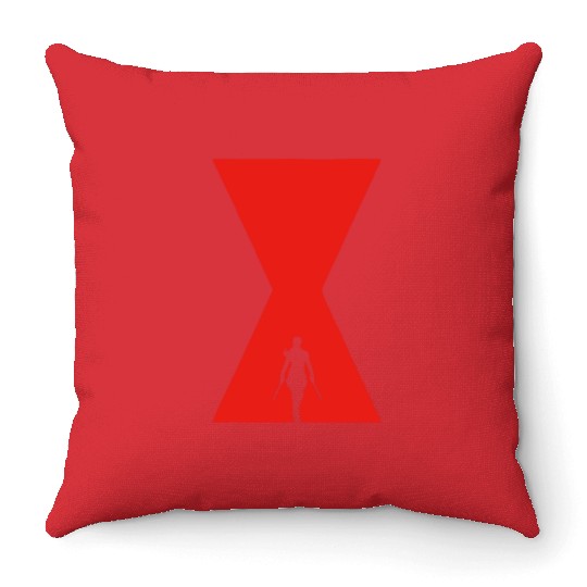 The Black Widow Throw Pillows
