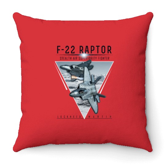 Aircraft Army US Airborne Fighter Pilot Throw Pillows