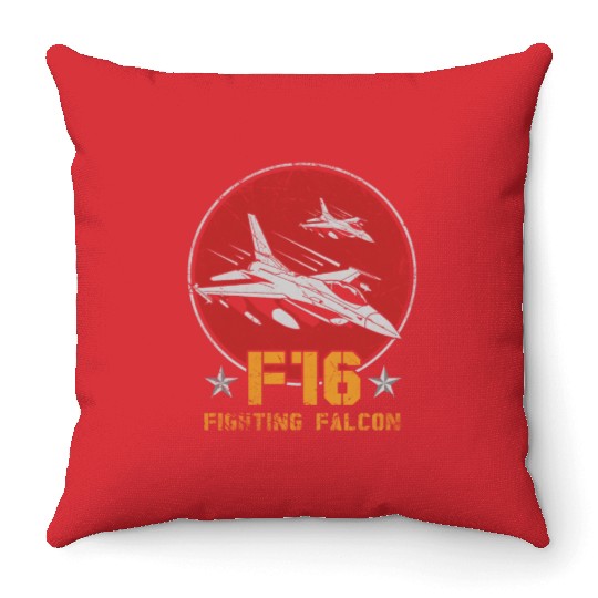 Aircraft Army US Airborne Fighter Pilot Throw Pillows