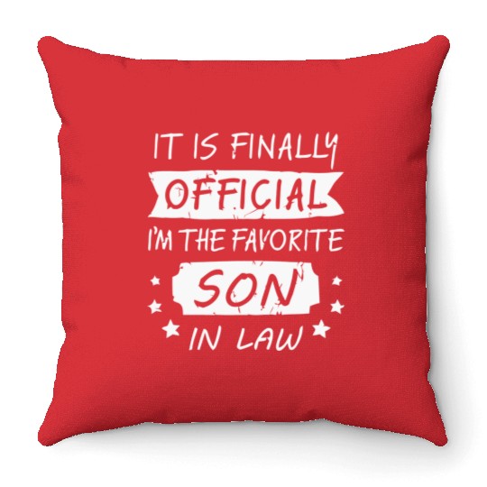 Favorite Son In Law Gifts For Son-In-Law Son Inlaw Throw Pillows