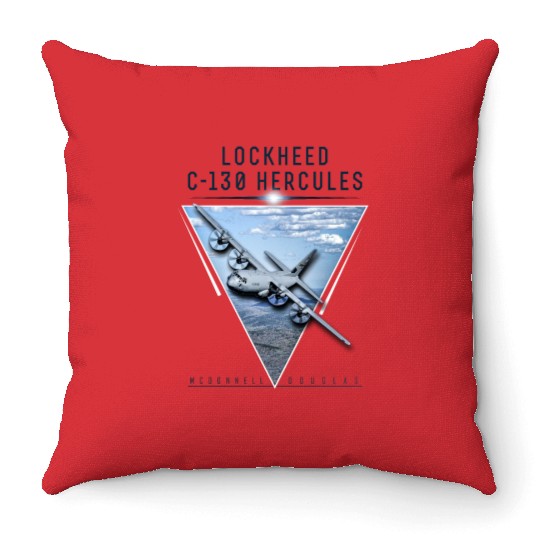 Lockheed C 130 Hercules Throw Pillows
