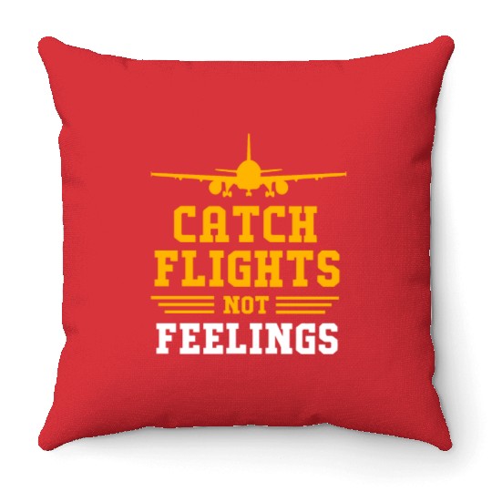 Air Traffic Controller Catch Flights Not Feelings Throw Pillows